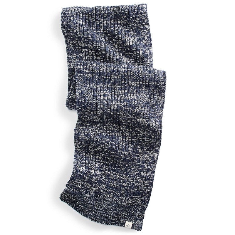 Sun + Stone Men's Solid Ribbed Scarf Navy Osfa Reg