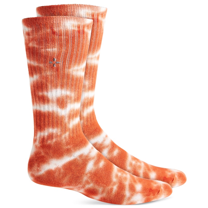 Sun + Stone Men's Tie Dye Socks Orange Osfa Reg