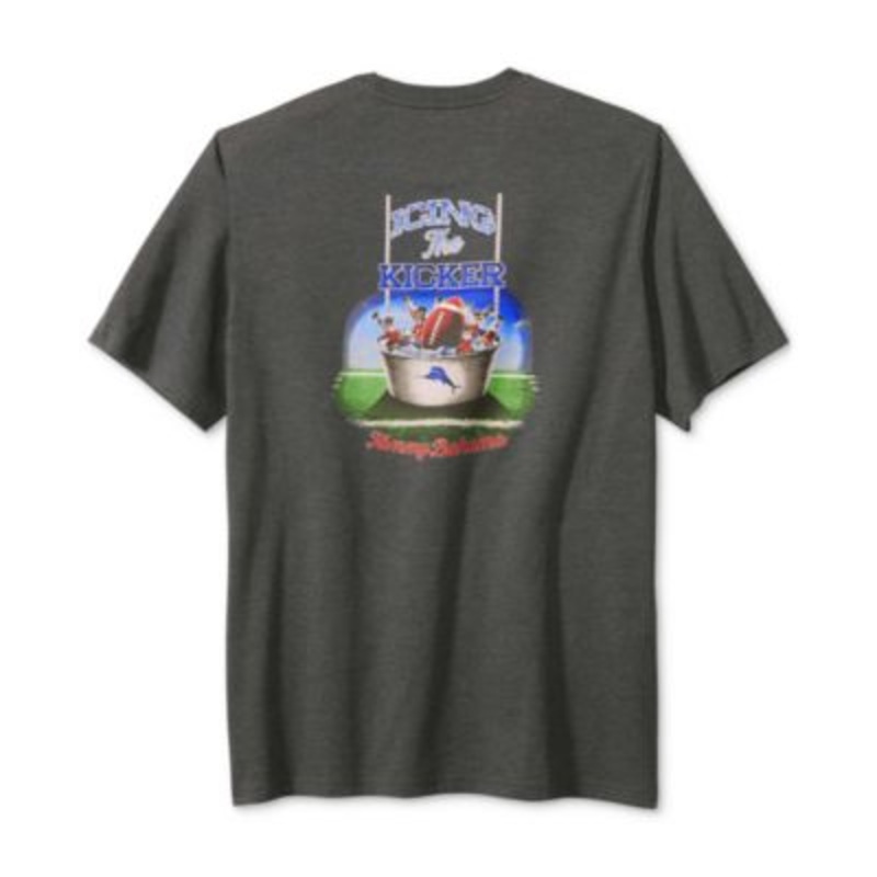 Tommy Bahama Men's Icing The Kicker T-shirt Coal Heather 2Xl
