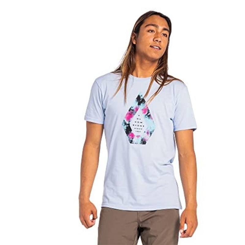 Volcom Men's Stone Fill Short Sleeve Tee Shirt Medium Blue