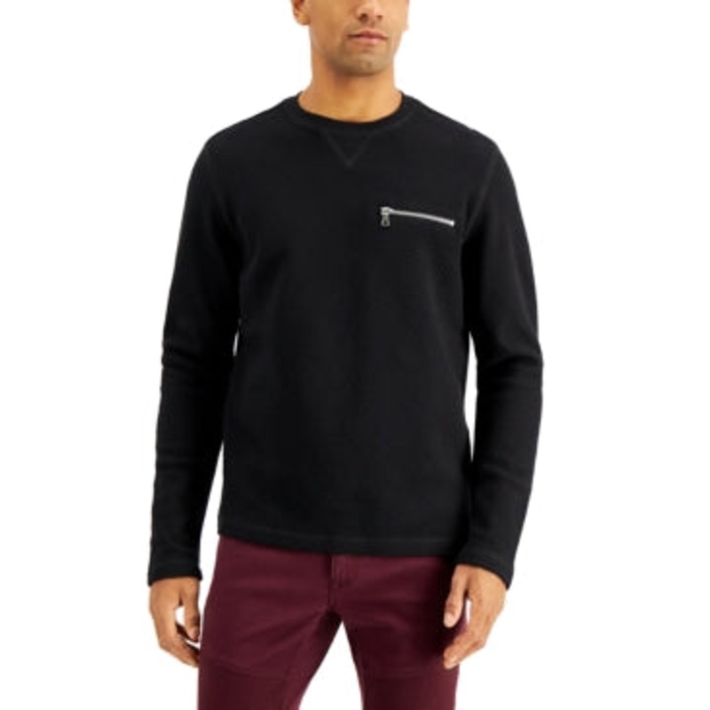 Inc International Concepts Men's Ottoman Ribbed Sweater Deep Black Xxl