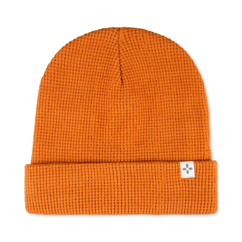 Men's Waffle Knit Beanie  Orange Sun + Stone  New