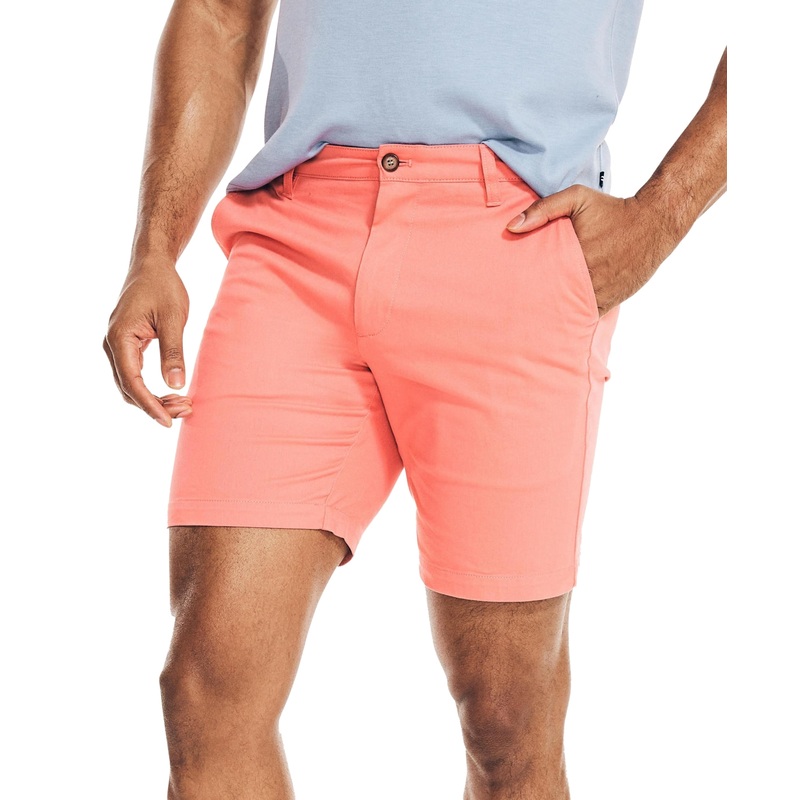 Nautica Classic Fit 8.5 Stretch Deck Short Sugarcoral 30 Reg