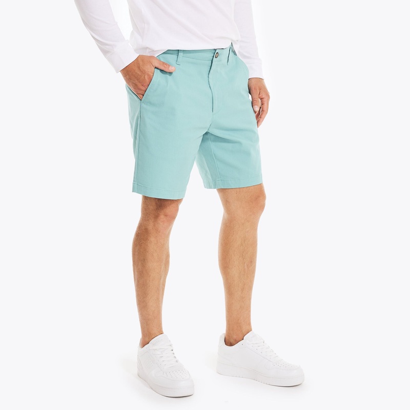 Nautica Lt/Pas Green Short Deck 8.5" 40 Reg