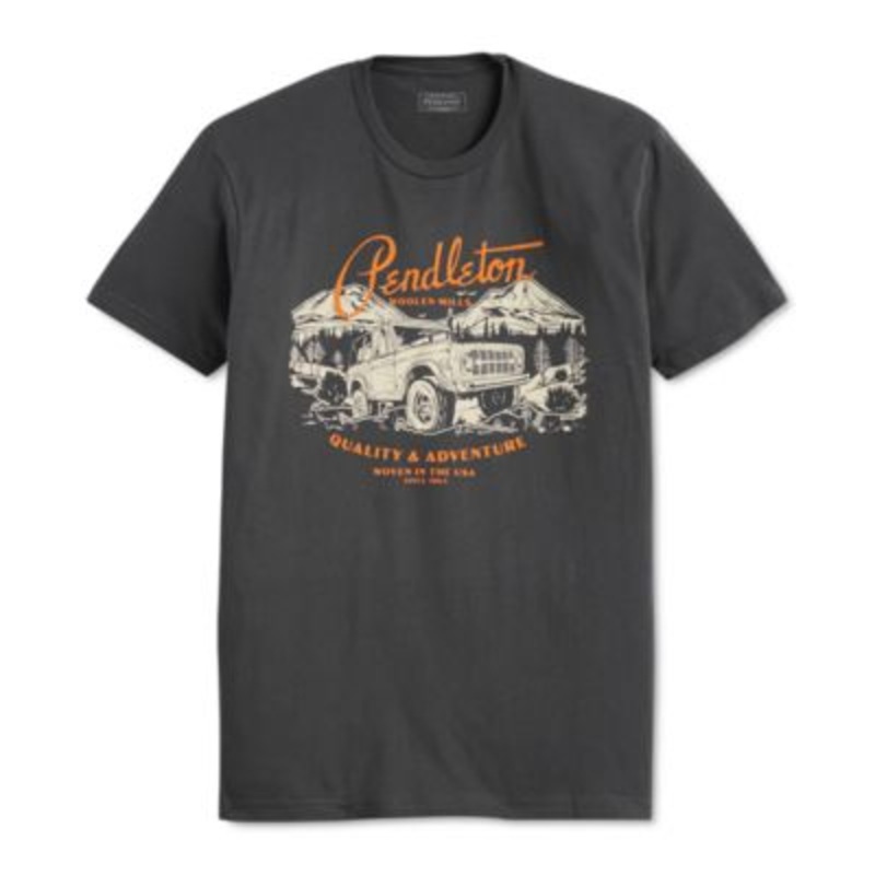 Pendleton Men's Off Road Trails Graphic Tshirt  Graphite Black  XL