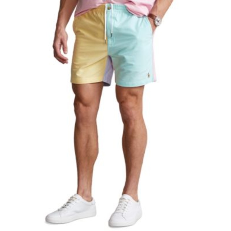 Polo Ralph Lauren Prepster Shorts XL Yellow Green Block