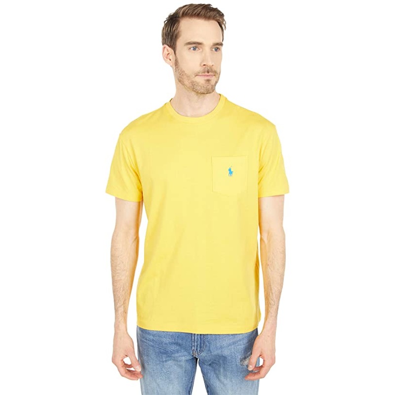 Ralph Lauren Men's Classic fit Jersey Tshirt Yellow Large