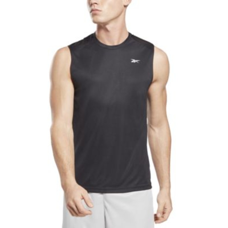 Reebok Men's Perforated Tank Top Shirt Black Large