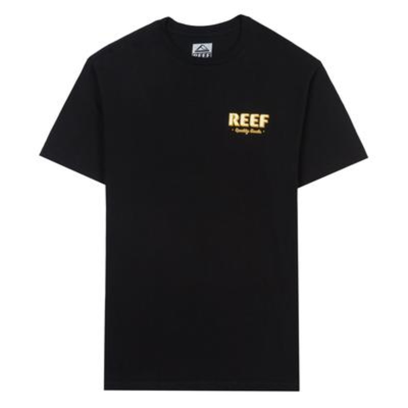 Reef Men's Acorn Graphic Tshirt  Caviar Dark Gray Small