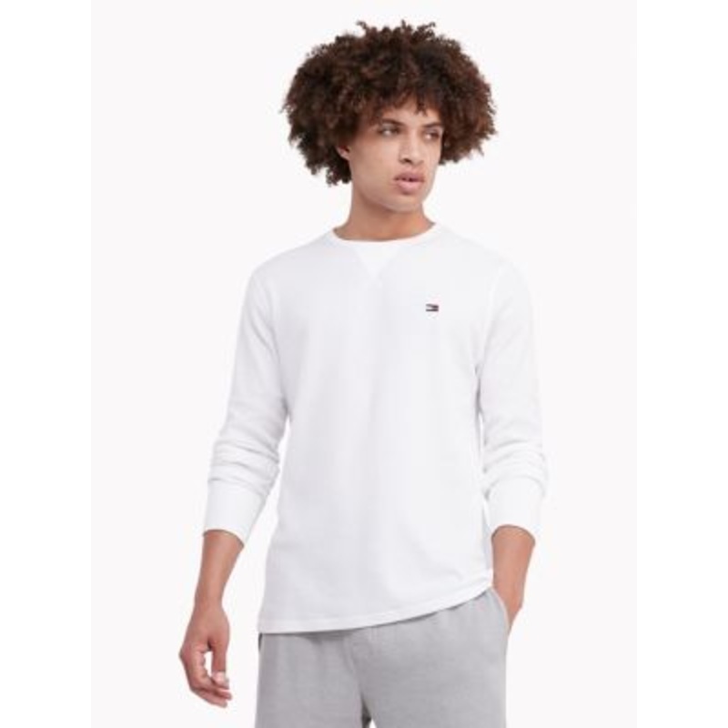 Tommy Hilfiger Men's Thermal Crewneck T-Shirt - White - Size XXL