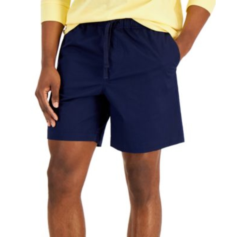 Club Room Men's Pull On Shorts Dark Blue Small