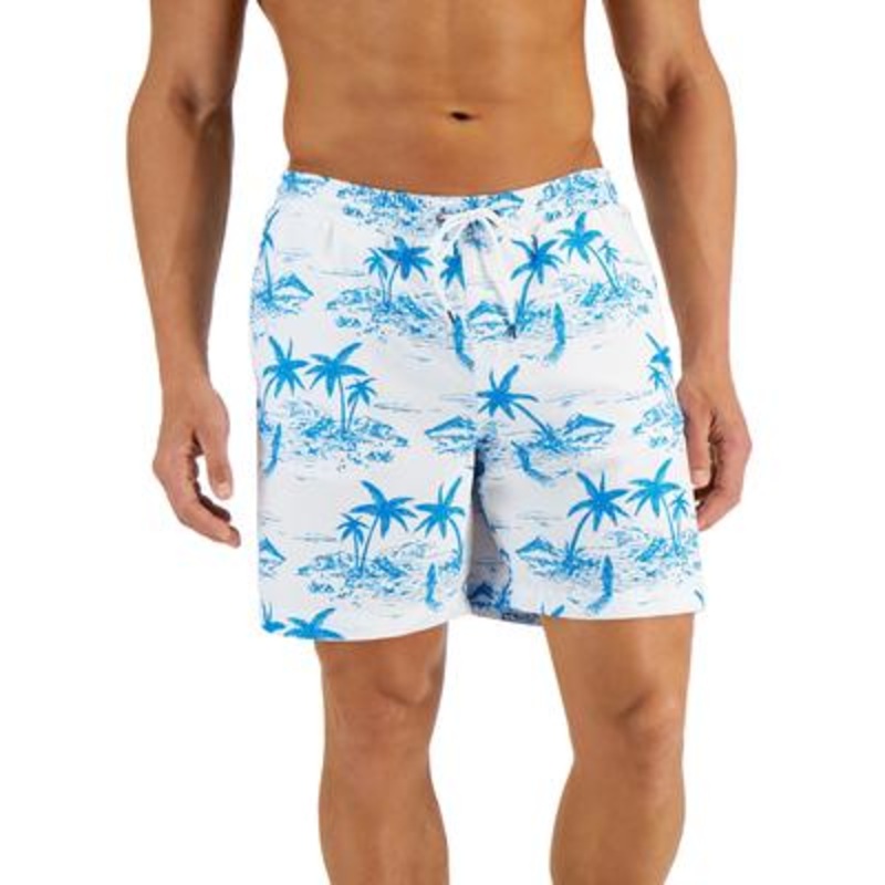 Club Room Men's Sunset Surf Board Shorts  Xxl  Bright White