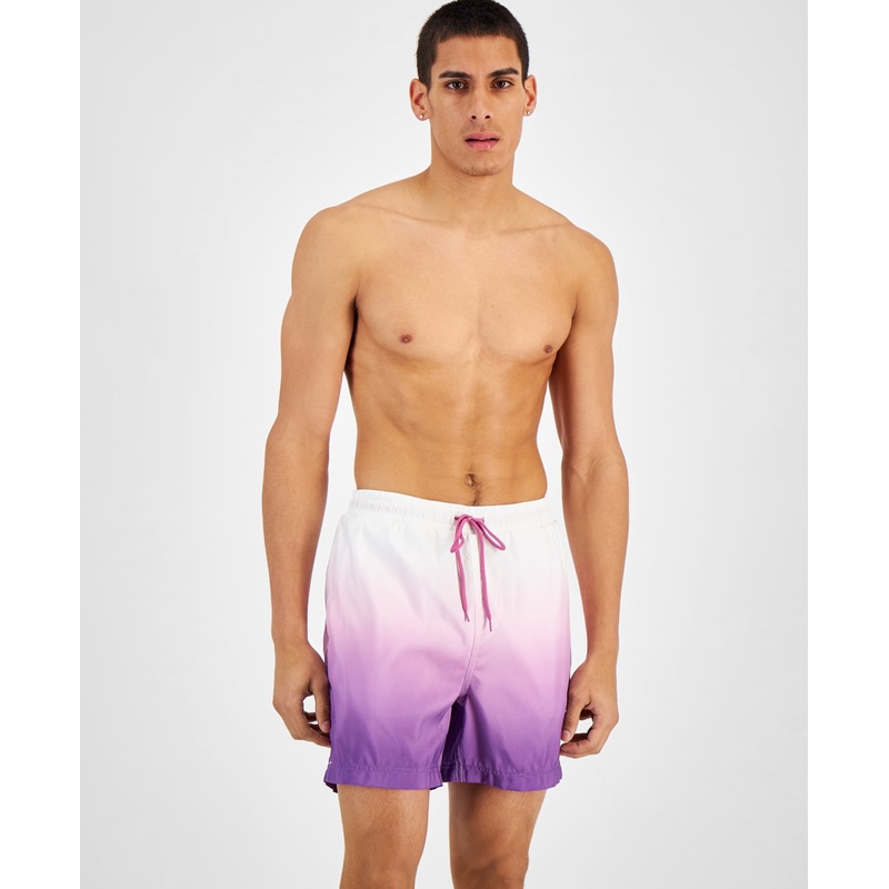 International Concepts Men's Dip Dye 5" Board Shorts  Purple Medium