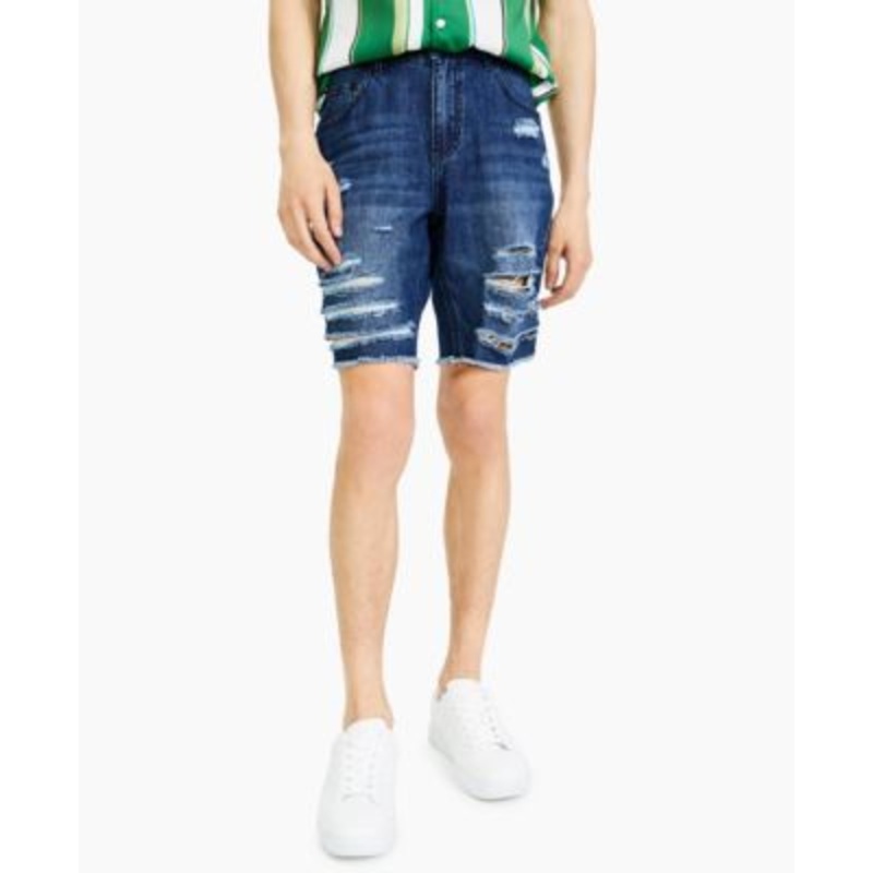 International Concepts Men's Regular Fit Dark Blue Denim Shorts 38 Reg
