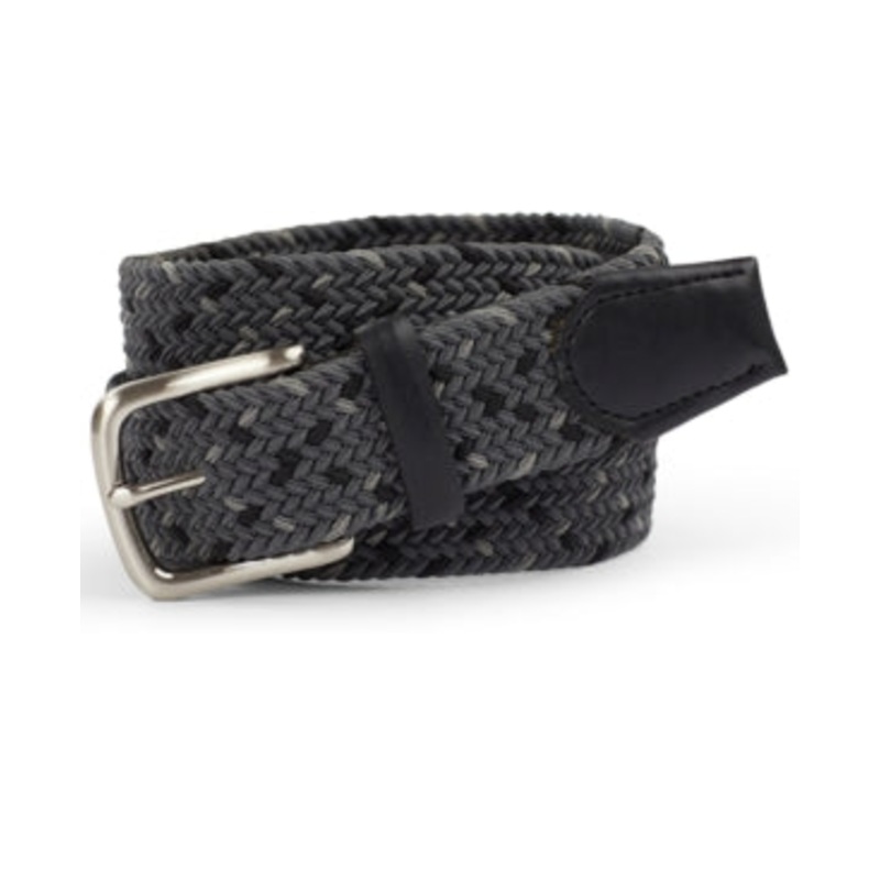 Men's Braided Belt Gray Club Room Large
