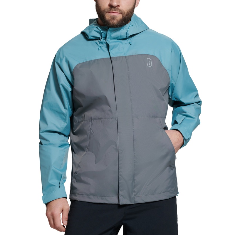 Bass Outdoor Men's Firebird Rain Tech Jacket Gargoyle Arctic Size Small