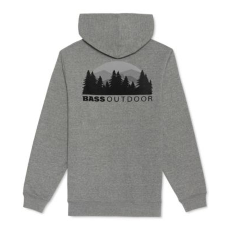 Bass Outdoor Men's Flint Forest Graphic Fleece Hoodie - Grey Heather XXL