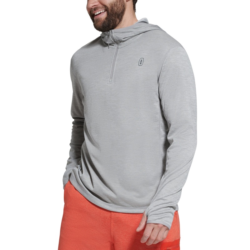 Bass Outdoor Men's Sweatshirt Sun Guard Hoodie Grey Small