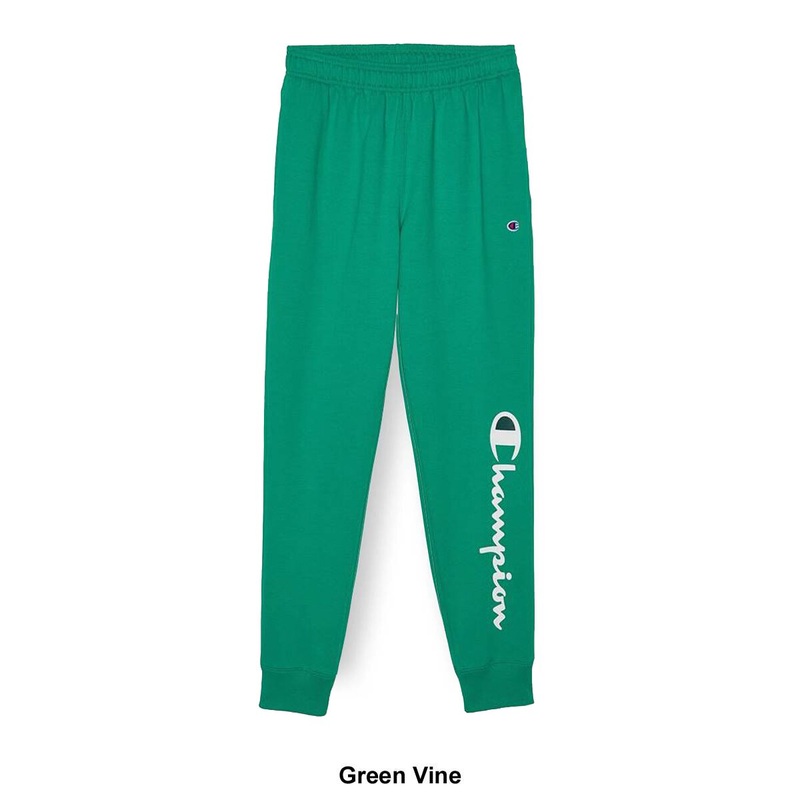 Champion Logo Powerblend Fleece Joggers BRIGHT GREEN SMALL Men's