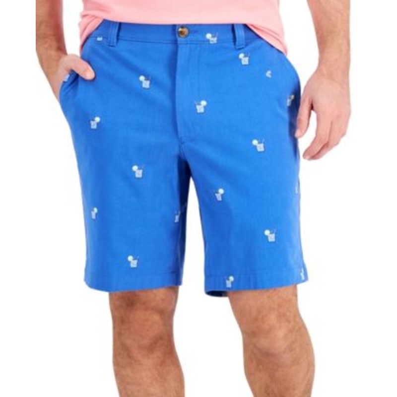 Club Room Men's Cocktail print Shorts Palace Blue Size 34Reg