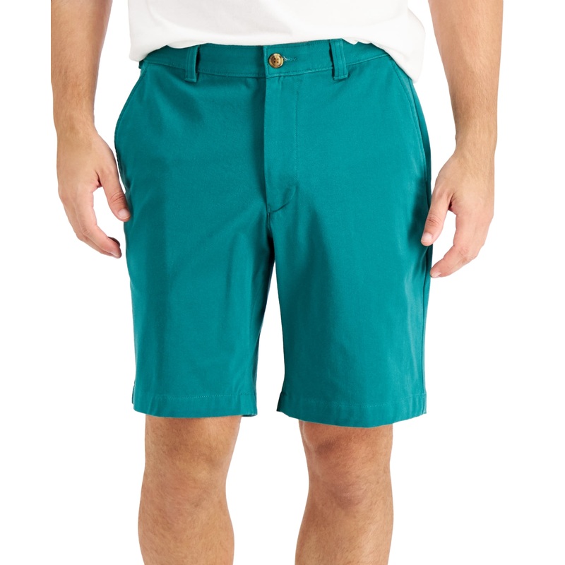 Club Room Men's Regular fit 9" 4 Way Stretch Shorts Green 34R