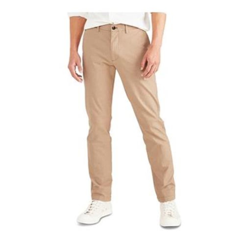Dockers Mens Smart 360 Flex Straight Leg Chino Khaki Pants Myristica 38 x 32
