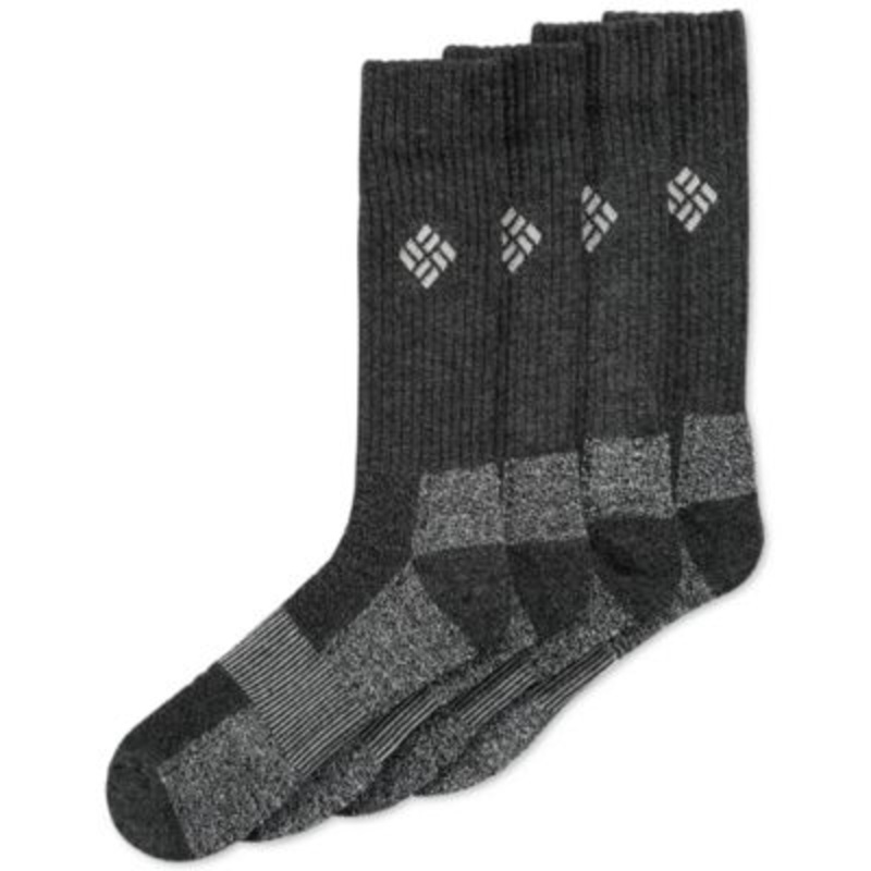 Men's Columbia 4Pack Spacedye Crew Socks Size 6-12 Black