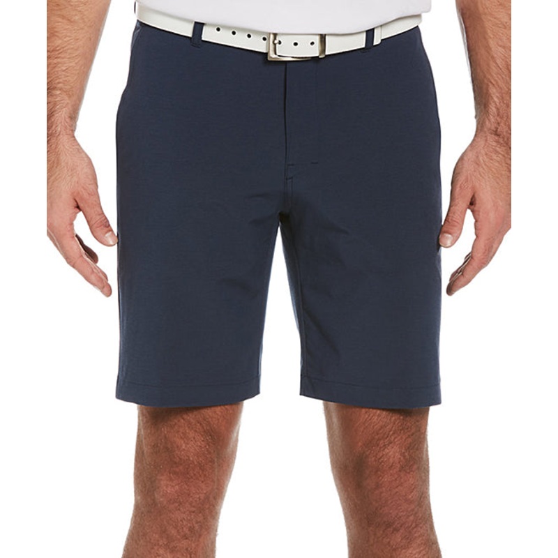 Pga Tour Men's Textured Golf Chino Shorts Heather Navy 34 Reg