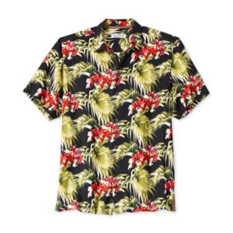 Tommy Bahama Men's Canopy Coast Shirt  Black Xxl