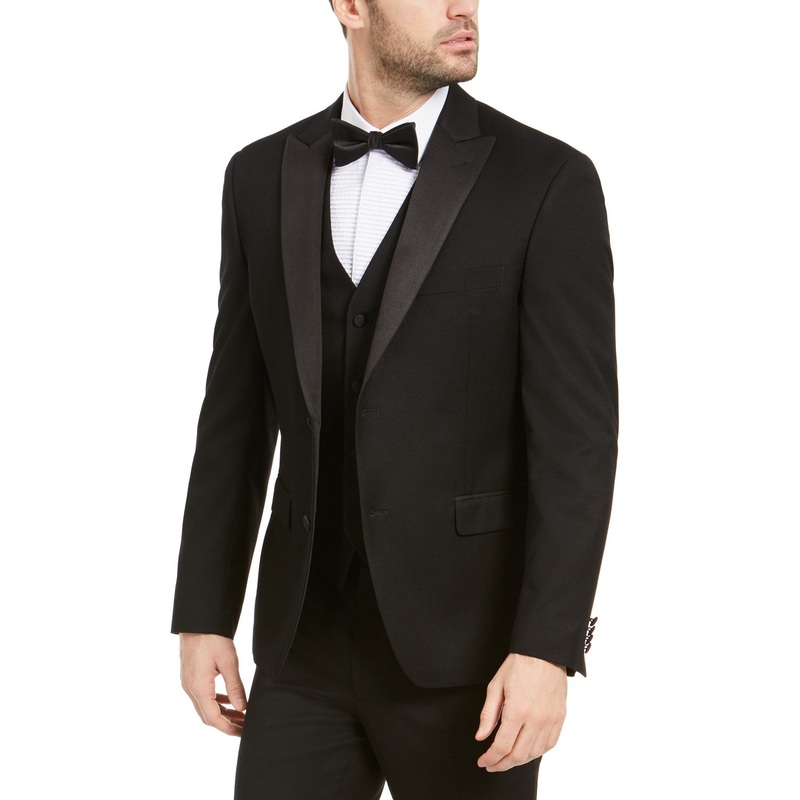 Alfani Men's Slim-Fit Stretch Black Tuxedo Jacket 44R / Two Button