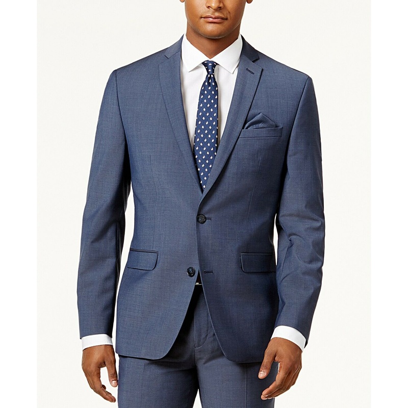 Bar III Men's Slim-Fit Active Stretch Suit Jacket 42R Blue Sport Coat