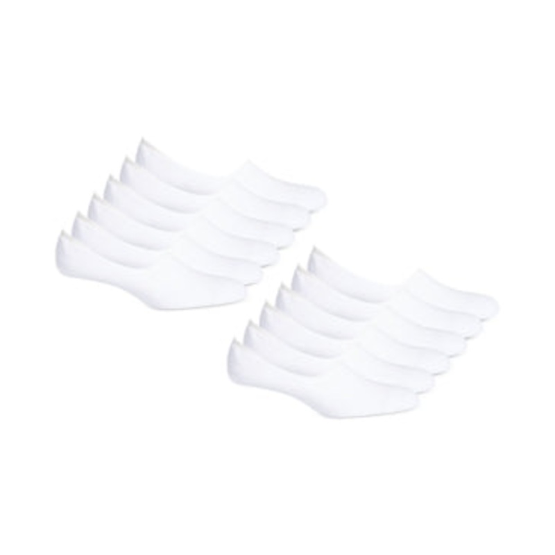Club Room Men's No Show Socks 12 Pack  White Osfa Reg