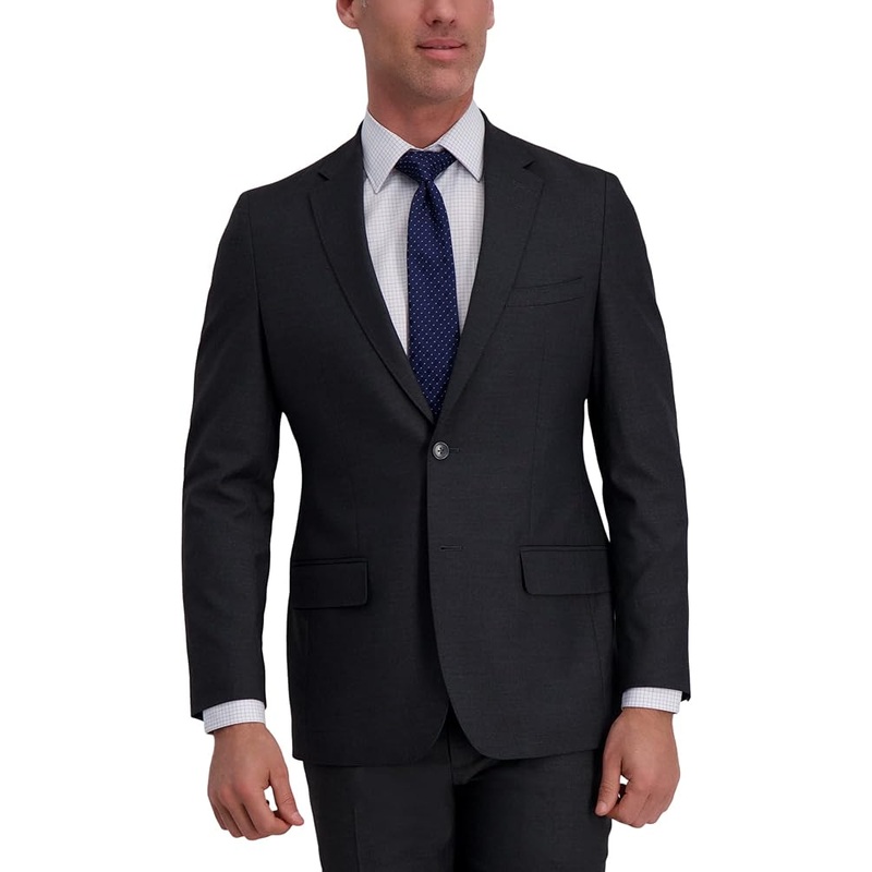 Haggar Active Mens Slim Fit Suit Jacket 42R Black Jacket Only