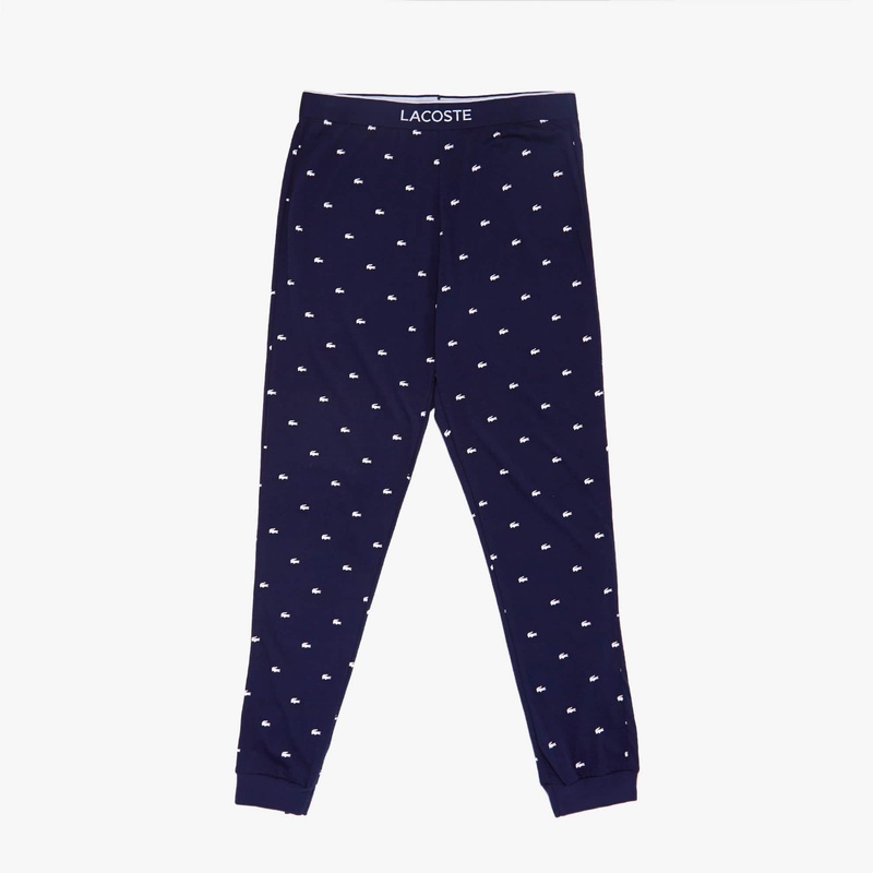 Lacoste Men's Printed Pajama Joggers - Navy XXL