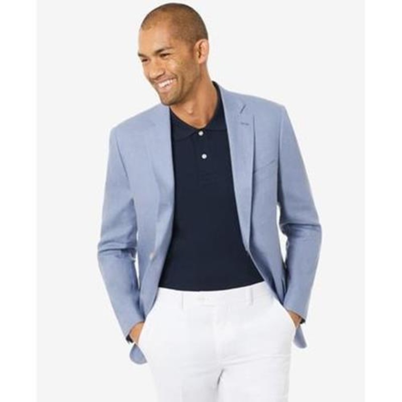 Lauren Ralph Lauren Men's UltraFlex Classic-Fit Linen Sport Coat 42R Light Blue