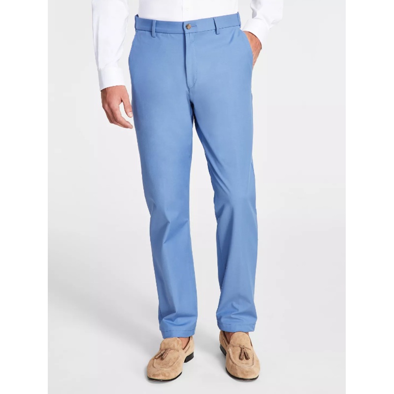 LAUREN RALPH LAUREN Mens Cotton Stretch Performance Dress Pants 38 x 34 Sky Blue