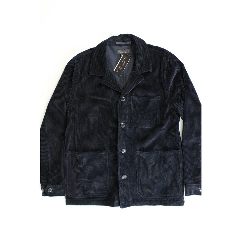 The Men's Store at Bloomingdale's Corduroy Chore Jacket Blazer Large Navy Blue