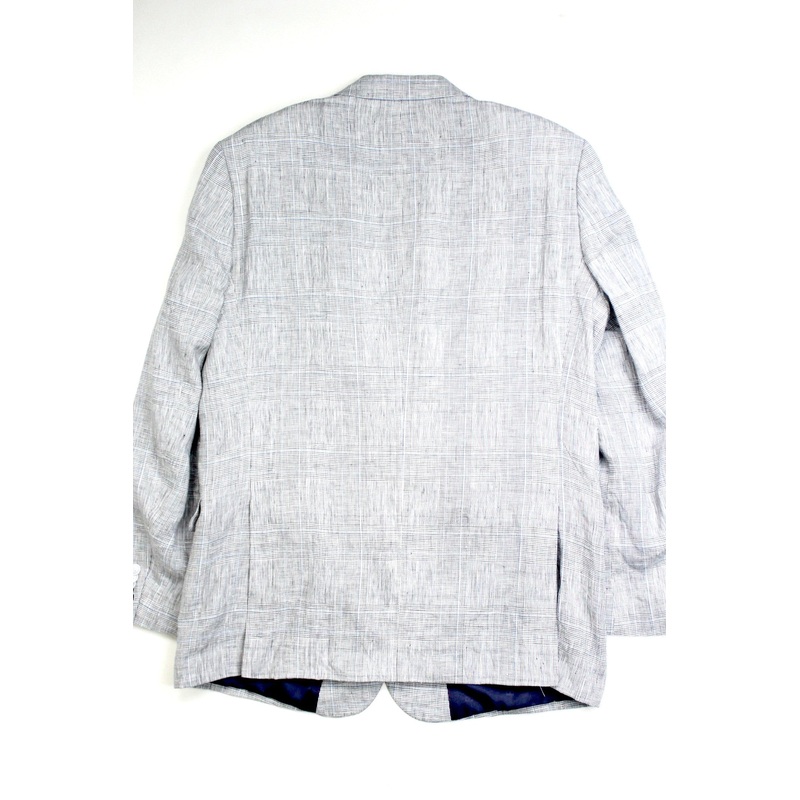 Tommy Hilfiger Linen Modern Fit Sport Coat 42S Grey Plaid
