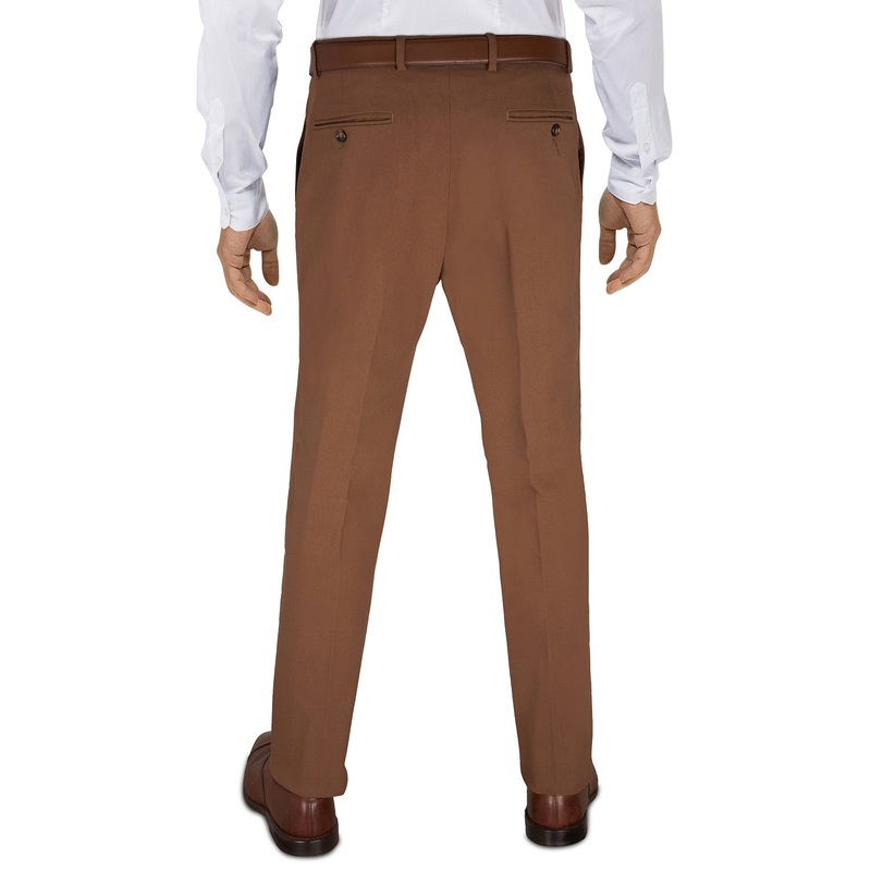 Tommy Hilfiger Men's Dress Pants 38 X 30 Brown Modern-Fit Stretch Comfort
