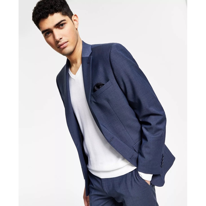 Bar Iii Men's Slim-Fit Solid Suit Jacket Blue 36R