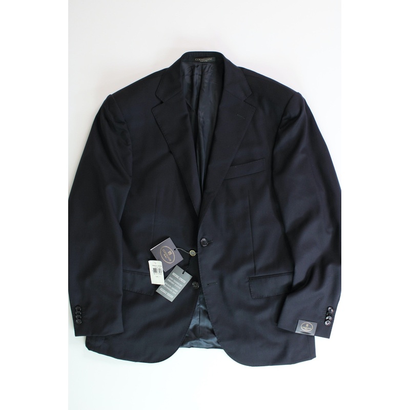 Corneliani Mens Leader Regular Fit Sport Coat Blazer EU 50C / US 40S Navy Blue