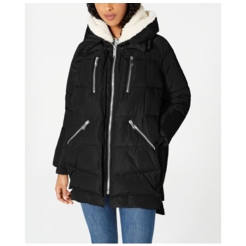 Halifax HFX Womens Puffer Coat Black XXL Oversized Hooded Fleece-Lined