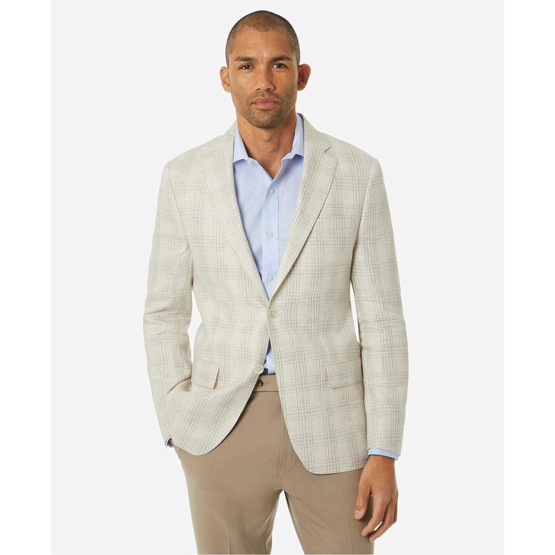 Lauren Ralph Lauren Men's Classic-Fit Ultraflex Stretch Linen Blazer 42L Cream