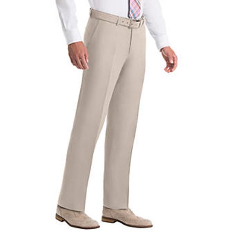 Lauren Ralph Lauren Men's Solid Tan Linen Suit Dress Pants 34 x 29