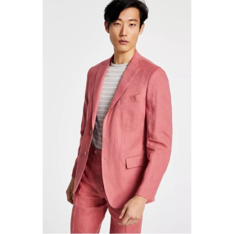 LAUREN RALPH LAUREN Men's UltraFlex Classic-Fit Linen Sport Coats Red 38S