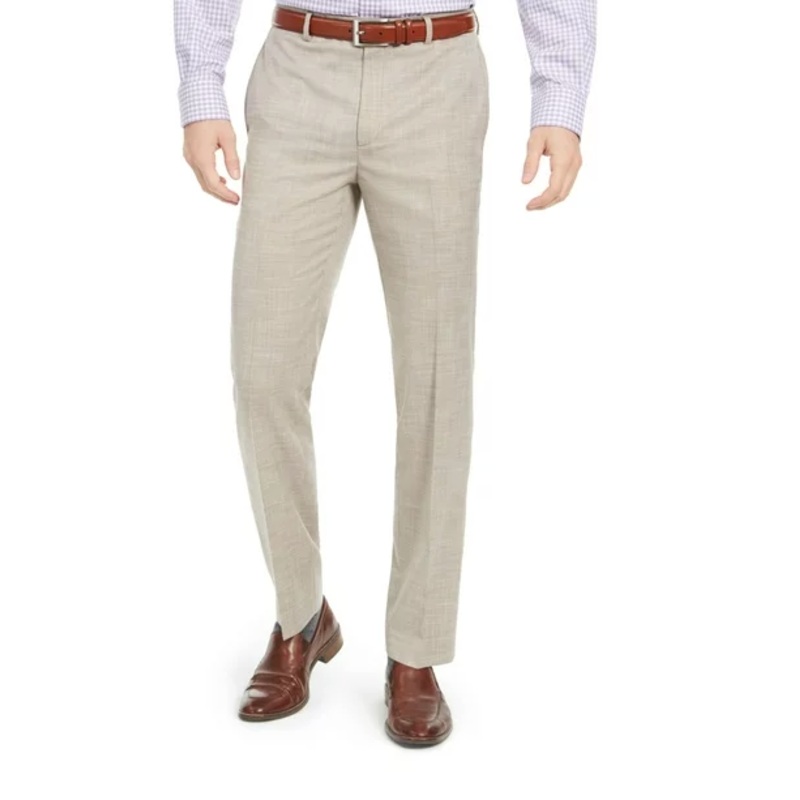 LAUREN RALPH LAUREN Mens Flat Front Straight Leg Classic Fit Pants Tan 34x 32