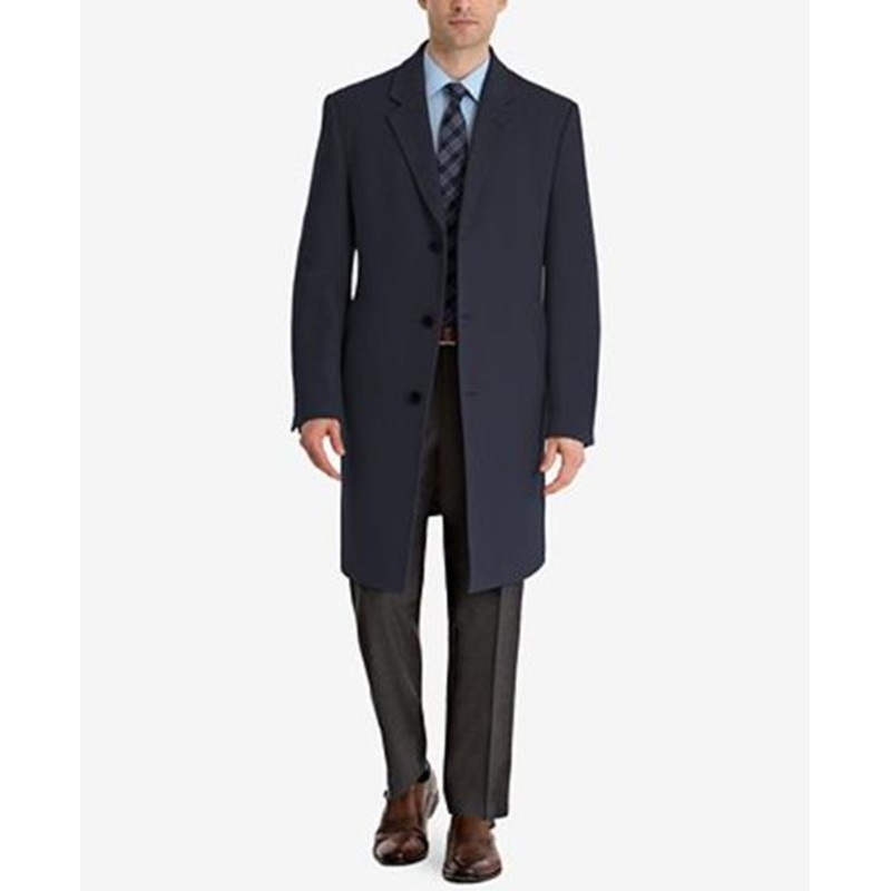 Lauren Ralph Lauren Mens Luther Wool Overcoat 36R Navy Blue Coat