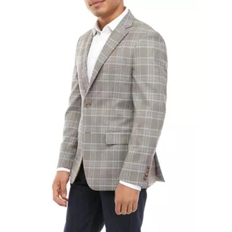 Lauren Ralph Lauren Single Breasted 2 Button Front 42R Sport Coat Blue Tan