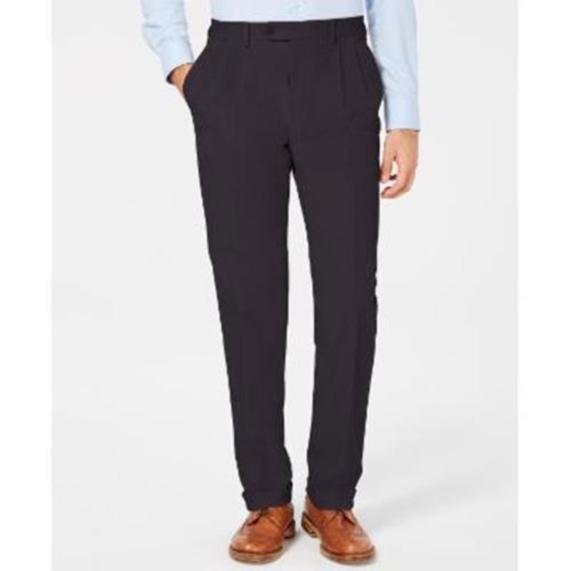 Lauren RL Men's Regular Fit Corduroy Double Pleated Dress Pants 34 x 29 Slate