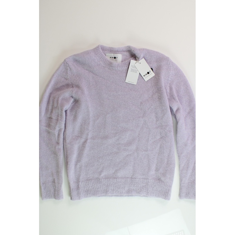 NN07 Mens Walther 6526 Solid Regular Fit Crewneck Sweater Small Purple